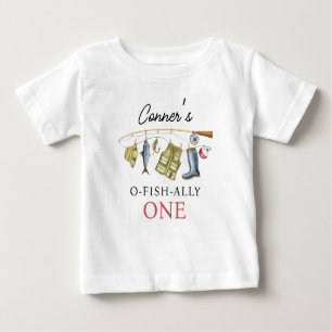 Vintage O-Fish-Ally One 1st Birthday Baby T-Shirt