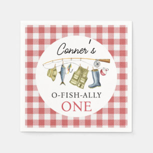 Vintage O-Fish-Ally One 1st Birthday  Napkin
