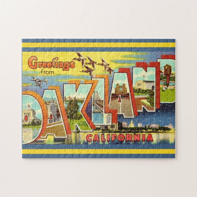 Vintage Oakland California 11x14 Jigsaw Puzzle (Horizontal)