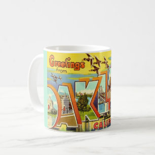 Vintage Oakland California Greeting Mug