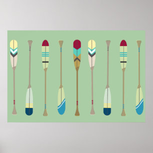 Vintage Oars Poster