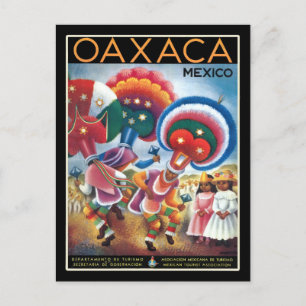 Vintage Oaxaca Mexico Retro Tourism Travel Postcard