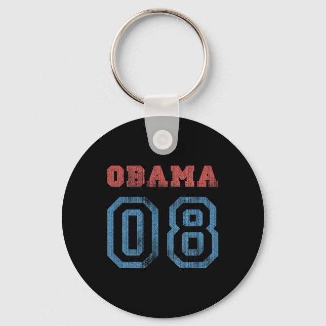 Vintage Obama 08  Key Ring (Front)
