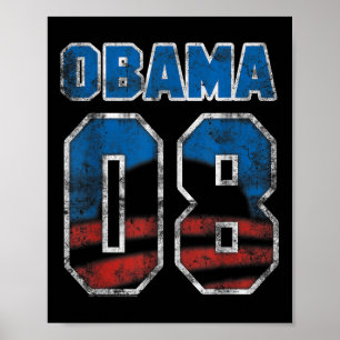 Vintage Obama 08 President Keepsake Throwback Poster