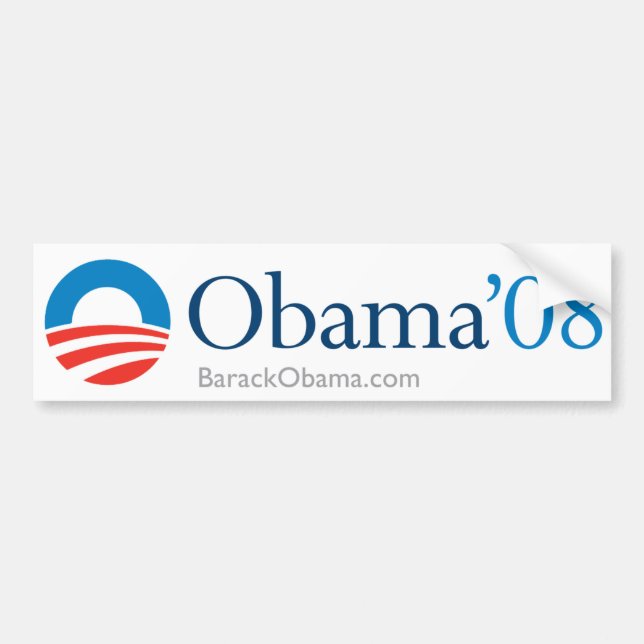 Vintage Obama 2008 Bumper Sticker (Front)