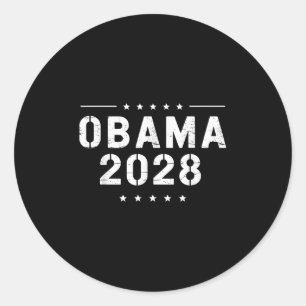 Vintage Obama 2028 Funny Political Patriotic Elect Classic Round Sticker