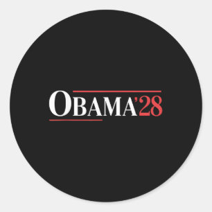Vintage Obama 2028 Funny Political Patriotic Elect Classic Round Sticker