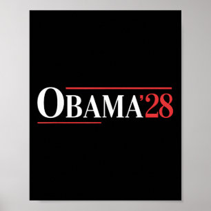 Vintage Obama 2028 Funny Political Patriotic Elect Poster