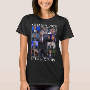 Vintage Obama 2028 Funny Political Patriotic Elect T-Shirt