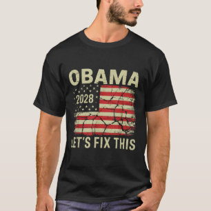 Vintage Obama 2028 Funny Political Patriotic Elect T-Shirt