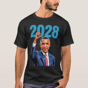 Vintage Obama 2028 Funny Political Patriotic Elect T-Shirt