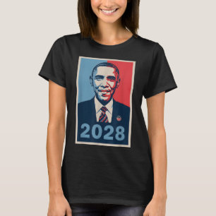 Vintage Obama 2028 Funny Political Patriotic Elect T-Shirt
