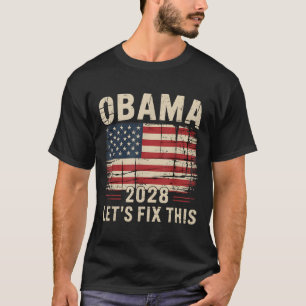Vintage Obama 2028 Funny Political Patriotic Elect T-Shirt