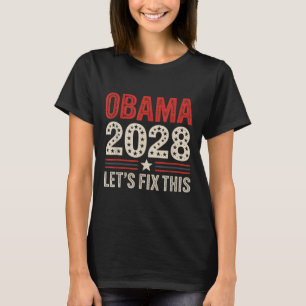 Vintage Obama 2028 Funny Political Patriotic Elect T-Shirt