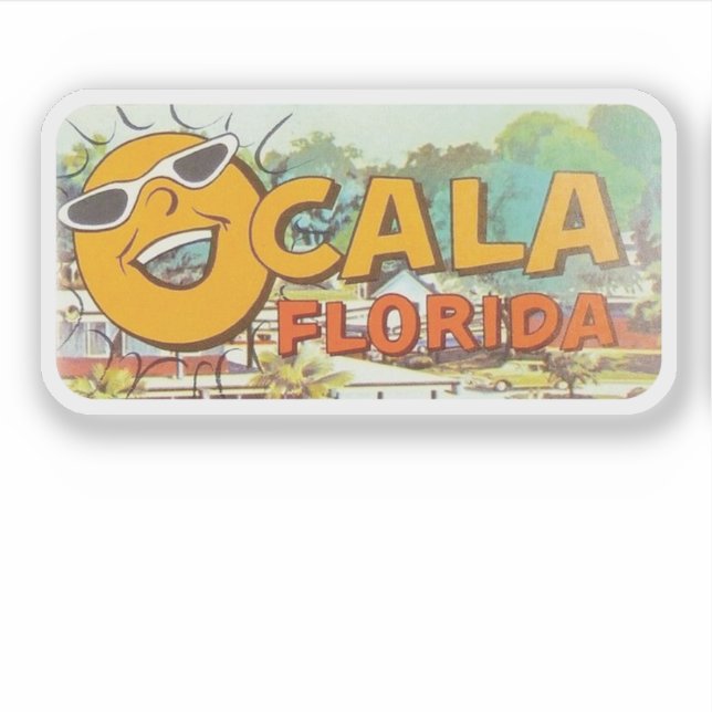 Vintage Ocala Florida with Laughing Sun Face (Front)