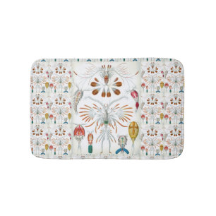 Vintage Ocean Animals, Copepoda by Ernst Haeckel Bath Mat