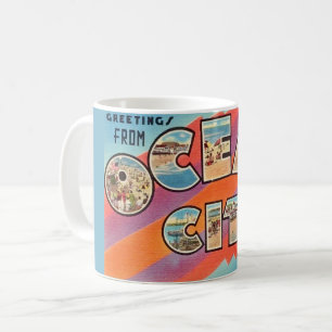 Vintage Ocean City MD Greeting Coffee Mug