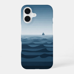 Vintage Ocean Horizon Lines iPhone 16 Case