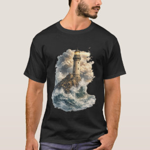 Vintage Ocean Lighthouse Graphic T-Shirt
