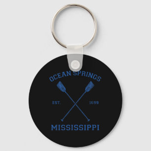 Vintage Ocean Springs Vacation Key Ring