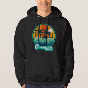 Vintage Oceanside California Summer Vacation Beach Hoodie