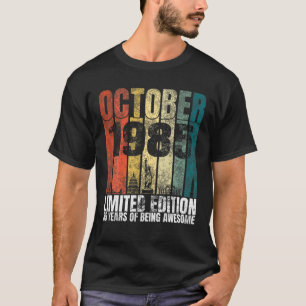 Vintage October 1985 Bday Gifts 35 Years Old 35Th T-Shirt