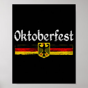 Vintage octoberfest german drinking festival  poster