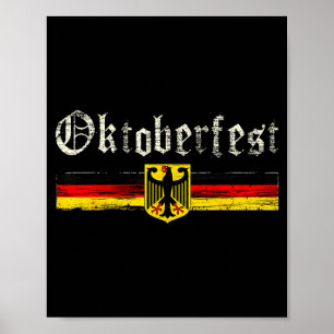 Vintage octoberfest german drinking festival  poster