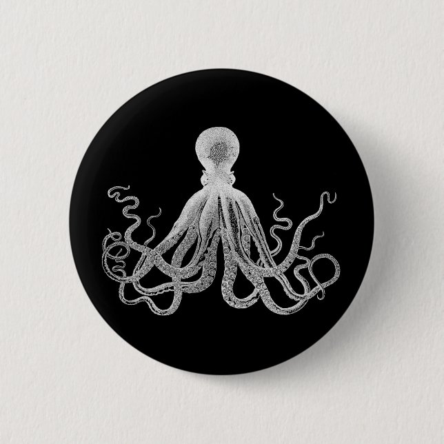 Vintage Octopus 6 Cm Round Badge (Front)