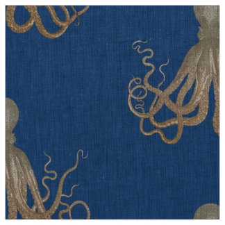 Vintage Octopus Fabric by Leslie Harlow