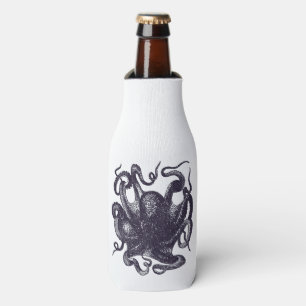 Vintage Octopus Illustration Bottle Cooler