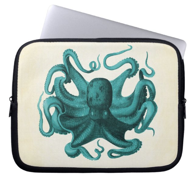 Vintage Octopus Laptop Sleeve (Front)