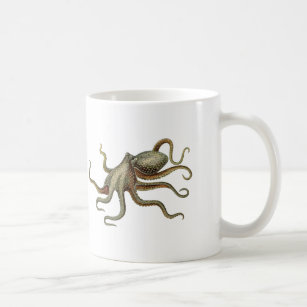 Vintage Octopus Nautical Sea Creature Coffee Mug