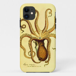 Vintage Octopus No. 46 Dark Academia Tough iPhone 11 Case