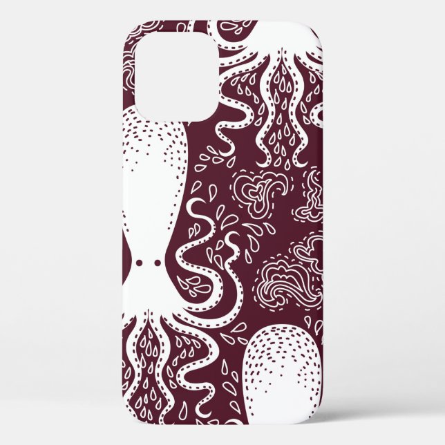 vintage Octopus pattern. Case-Mate iPhone Case (Back)