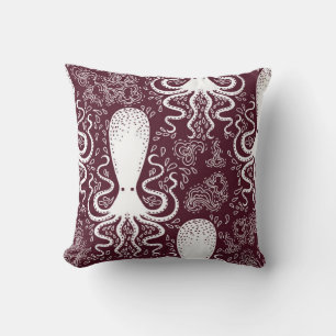 vintage Octopus pattern. Cushion