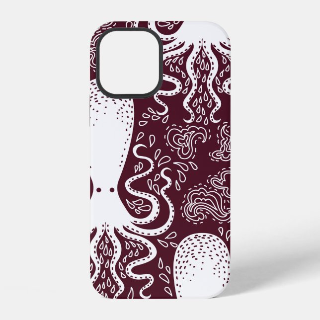 vintage Octopus pattern. iPhone Case (Back)