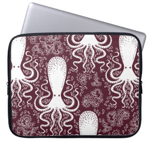 vintage Octopus pattern. Laptop Sleeve