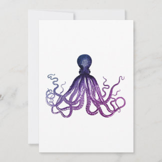 Vintage Octopus Sealife Invitation