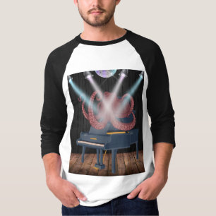 Vintage Octopus Serenade Funny Cephalopod Musician T-Shirt