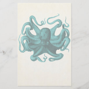 Vintage Octopus Stationery