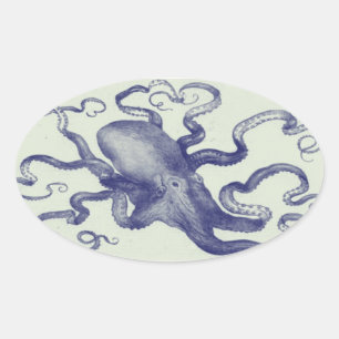 vintage octopus sticker
