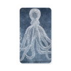 Vintage Octopus Twilight Blue Denim Watercolor