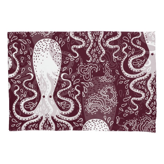 Vintage Octopus: Underwater Pattern Splendour Pillowcase (Front)