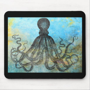 Vintage OctopusCollage Mouse Pad