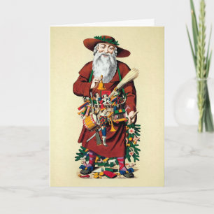 Vintage Odd Santa Holiday Card