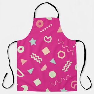 Vintage of seamless repeat pattern with Memphis on Apron