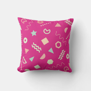 Vintage of seamless repeat pattern with Memphis on Cushion