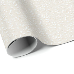 Vintage Off White Floral Coquette Wrapping Paper