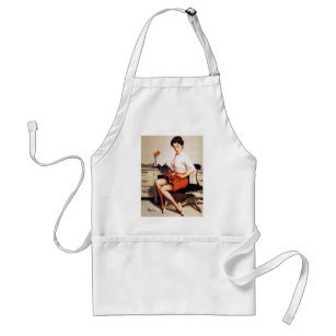 Vintage Office Corporate Pinup Girl Standard Apron